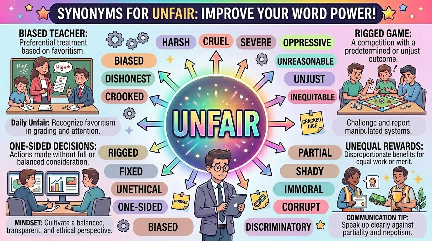 Synonyms for Unfair