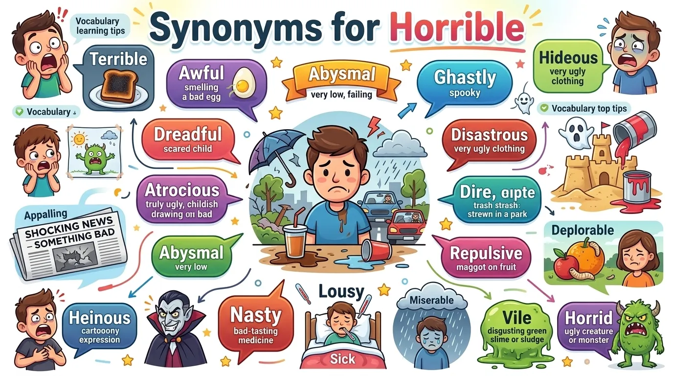 Synonyms for Horrible