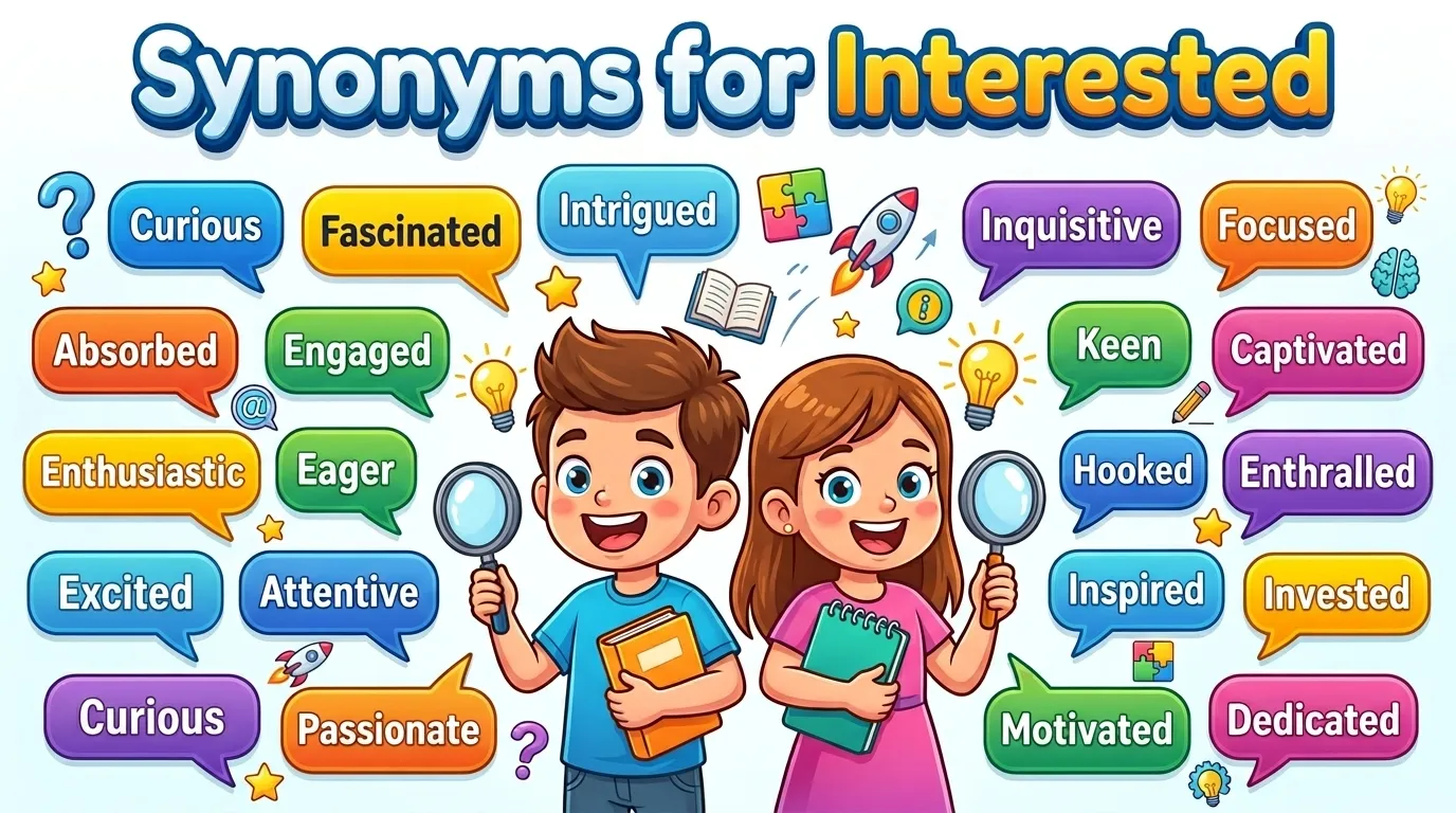 Synonyms for Interested