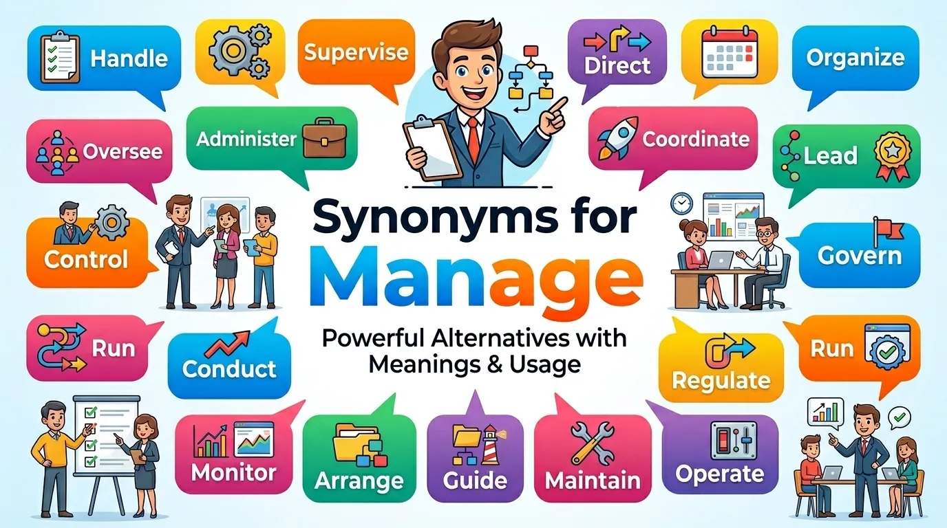 Synonyms for Manage