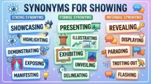 Synonyms for Showing