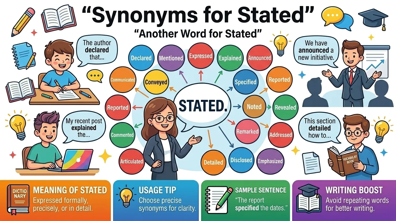 Synonyms for Stated