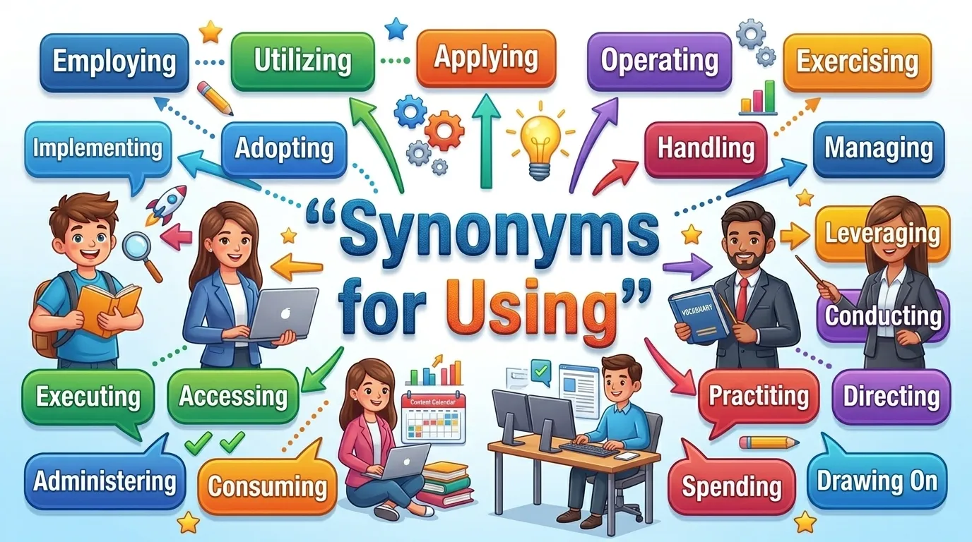 Synonyms for Using