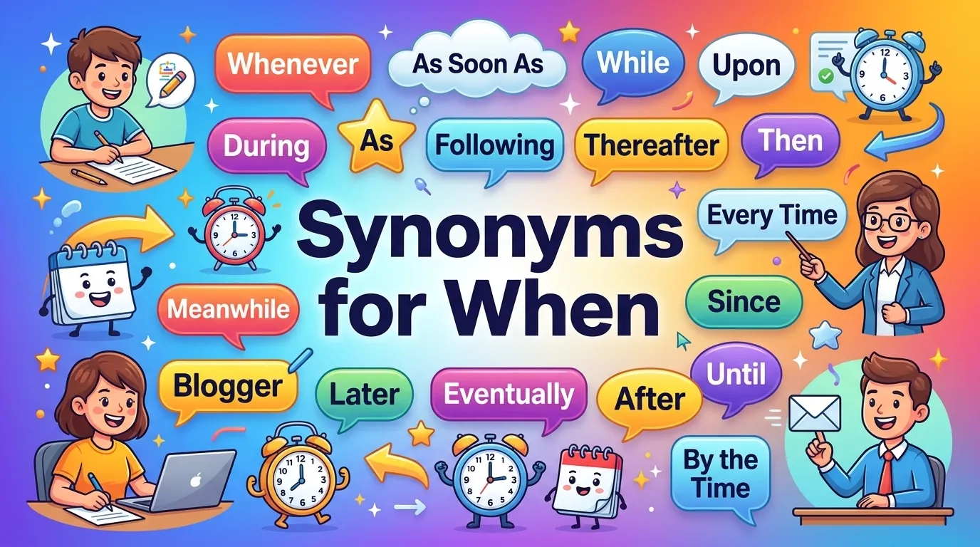 Synonyms for When