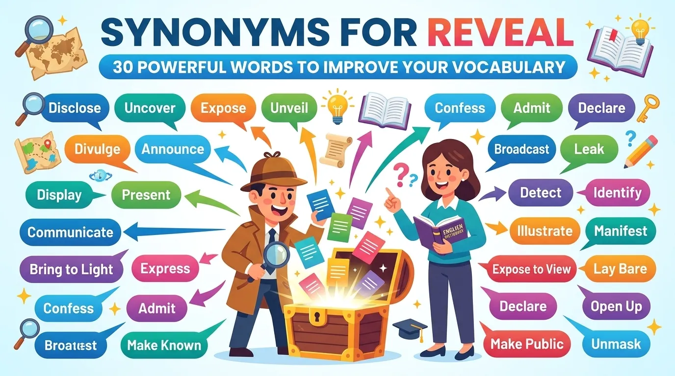 Synonyms for Reveal