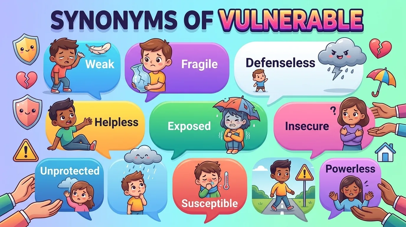Synonyms of Vulnerable